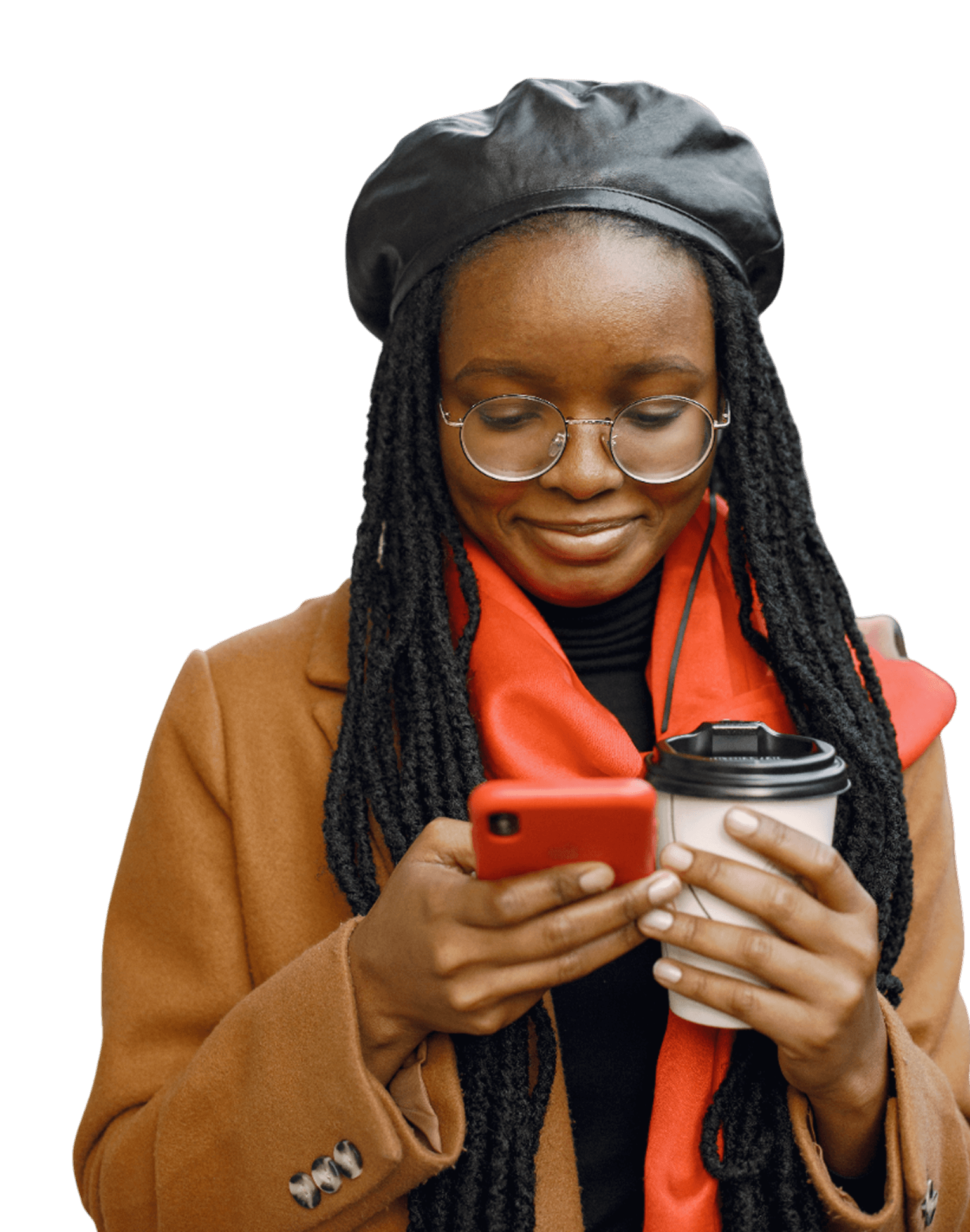 Woman using phone