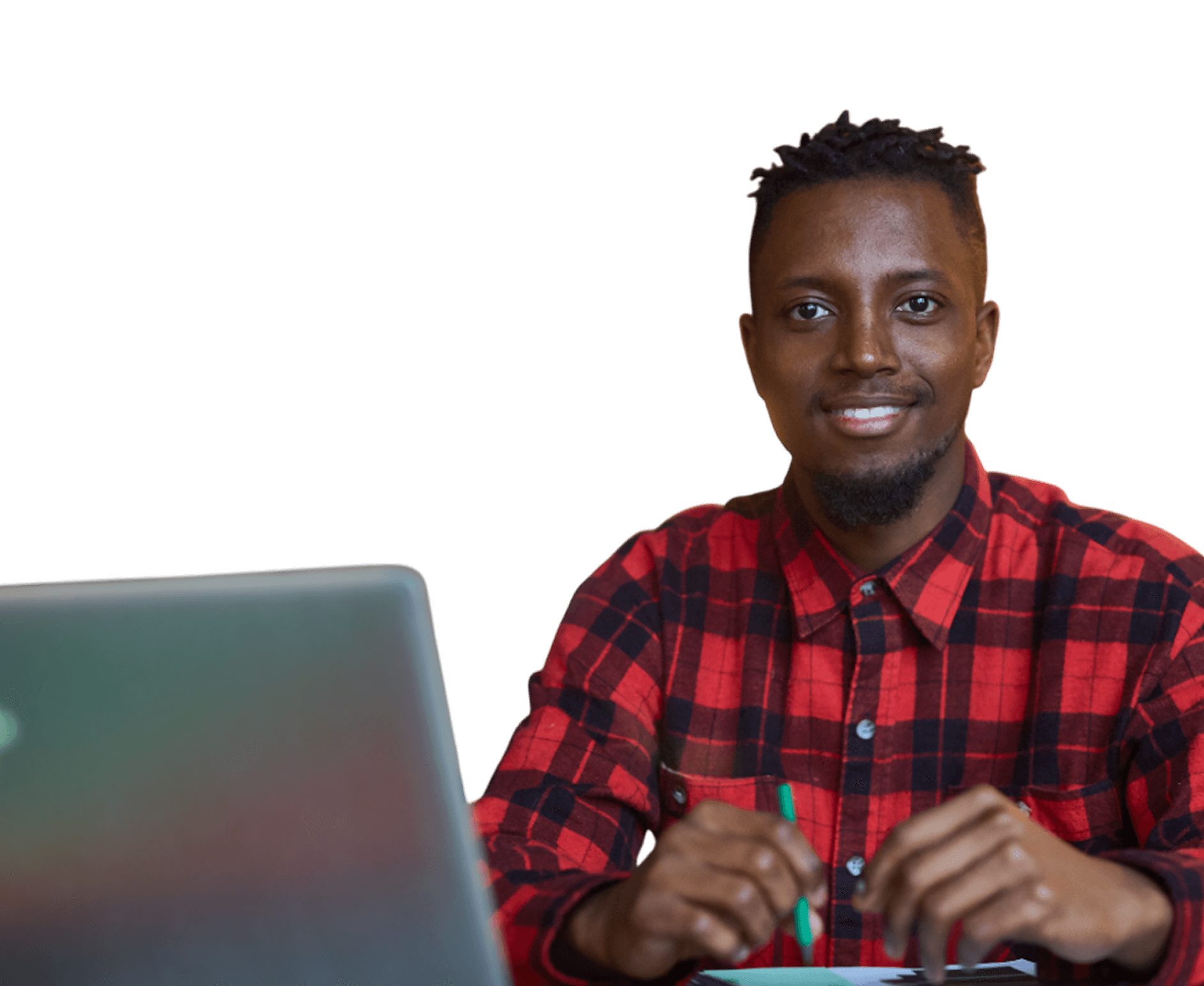 Freelancer working on laptop