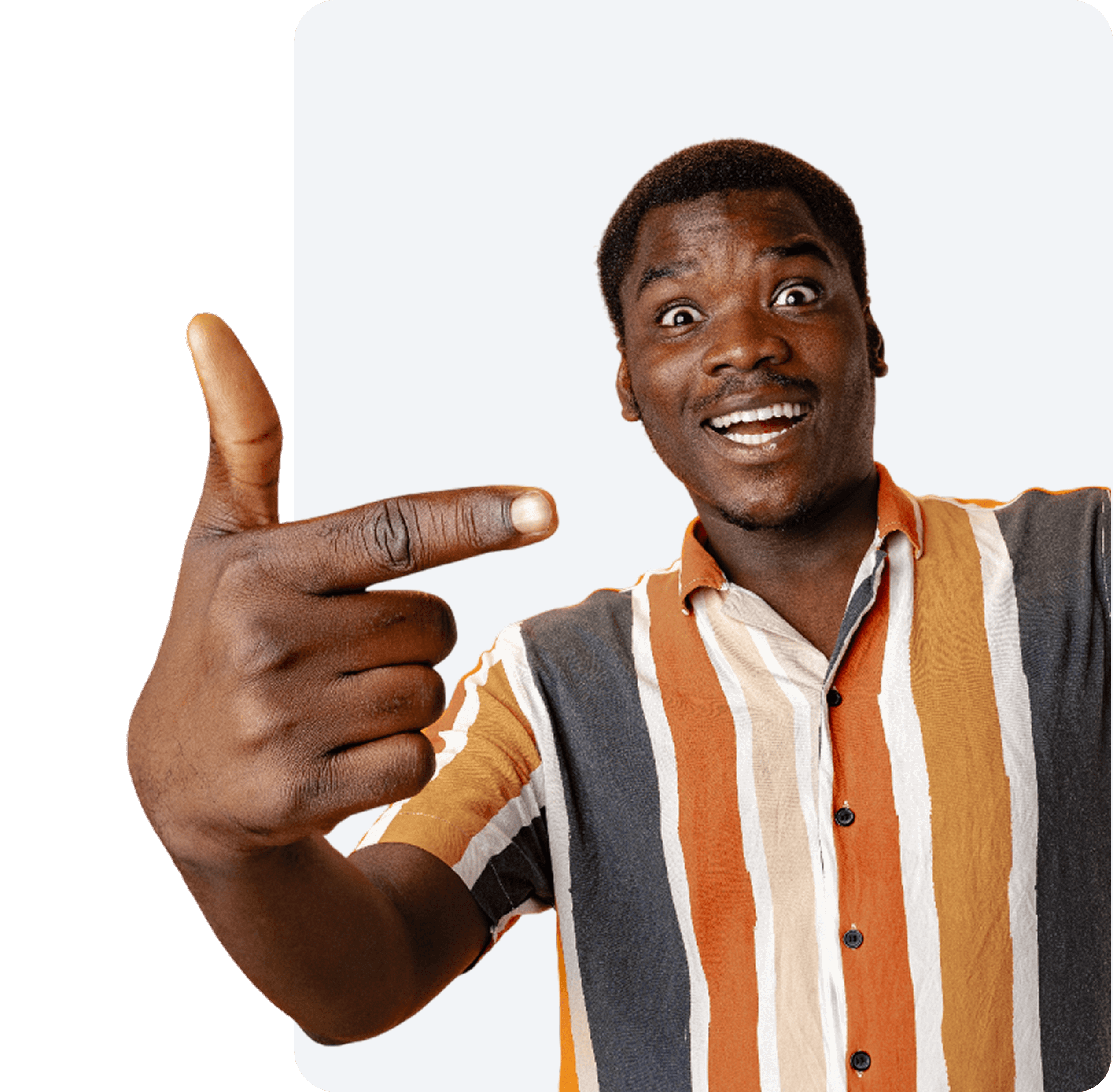 Man pointing, explaining why insurance matters